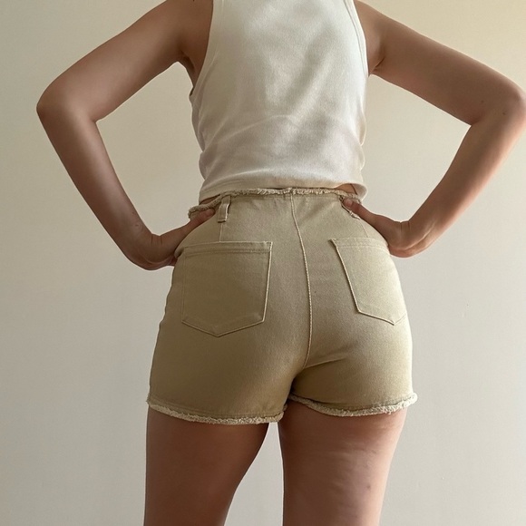 NWT OAK + FORT TAN BUTTON FRONT SHORTS - 25 - Picture 3 of 13